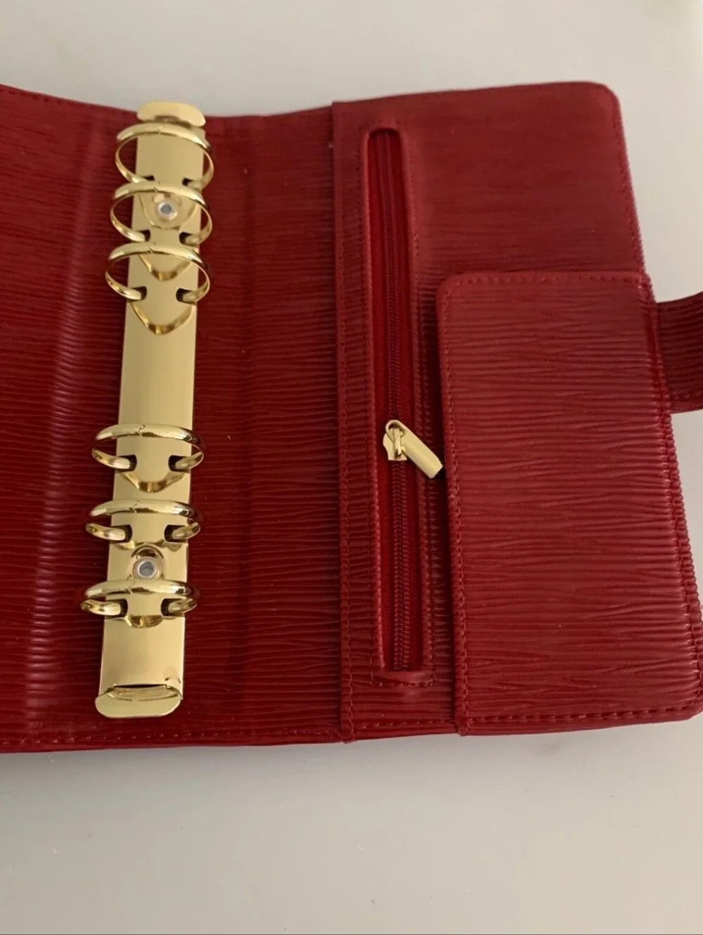 Red  Lizzard Leather Journal Dust Cover Pen Paper A6 Fab Carries Like A Bag
